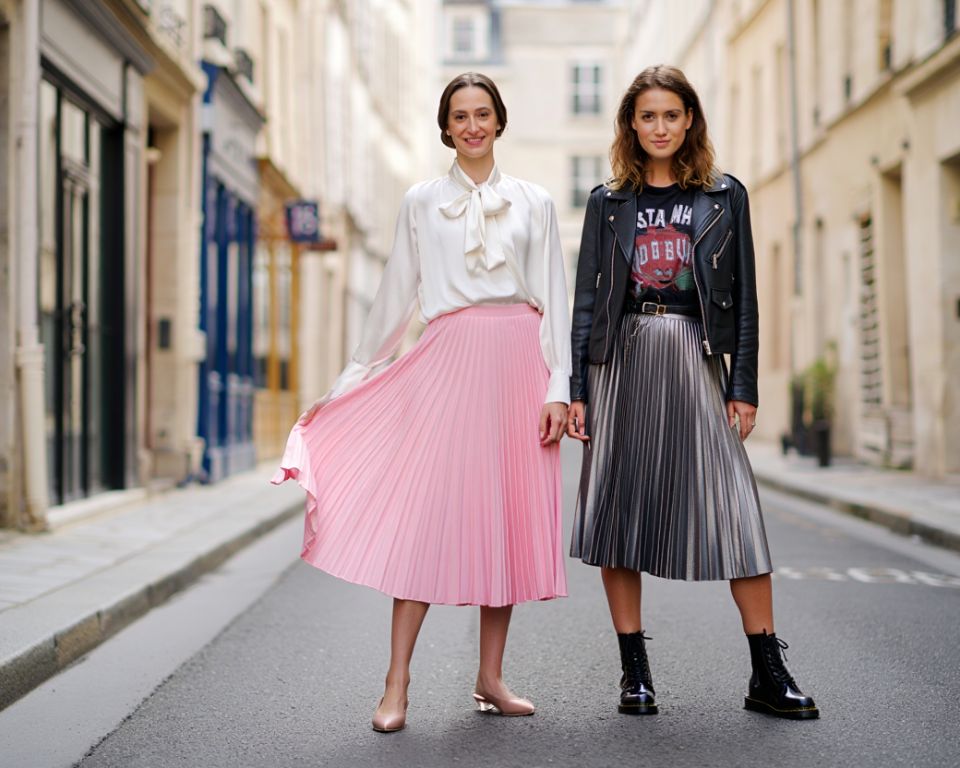 Looks com Saia Plissada